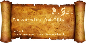 Maszarovics Zsófia névjegykártya