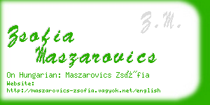 zsofia maszarovics business card